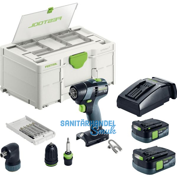 FESTOOL Akku-Bohrschrauber TXS 12 2,5-Set 12 Volt / 2,5 Ah (IEC) Li-Ion