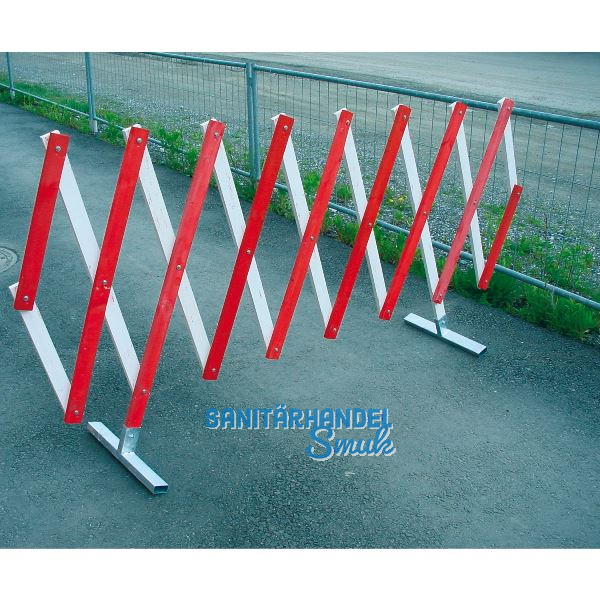 GRAF Scherengitter Holz rot/wei� L�nge bis 6 m H�he 1 m