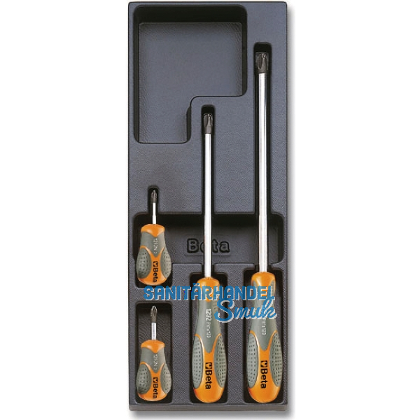 BETA Werkzeugsortiment Schraubendrehereinsatz Phillips T173 4-teilig