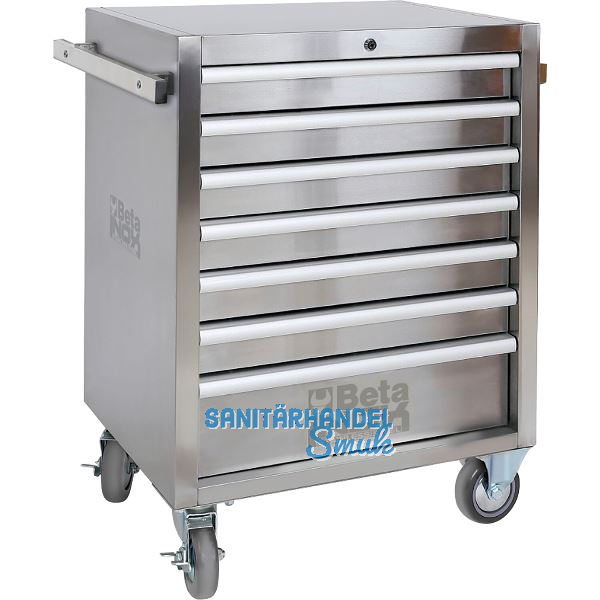 BETA Werkzeugkasten C04 TSS-7 600 x 420 x 810 mm INOX Edelstahl 7 Schubladen
