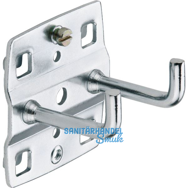 Werkzeughalter doppelt 50 x 35 mm senkrechtes Hakenende