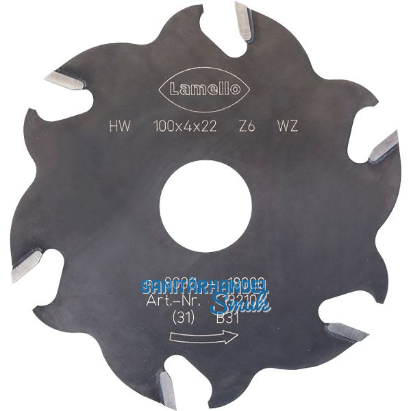 LAMELLO Nutfr�ser HW 100 x 4 x 22 mm Z6