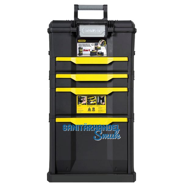 STANLEY Werkzeugwagen "Rollende Werkstatt" 49 x 86 x 35 cm 4 Schubladen