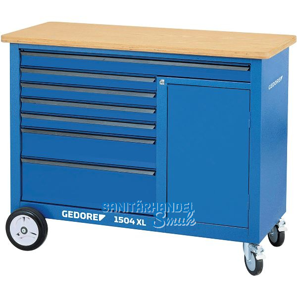 GEDORE Rollwerkbank 1504 XL 1250 x 550 x 985 mm 7 Schubladen
