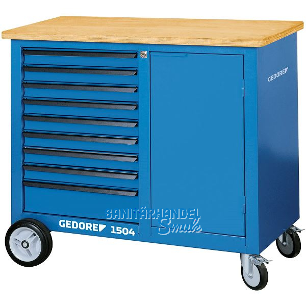 GEDORE Rollwerkbank 1504 1100 x 550 x 985 mm 9 Schubladen
