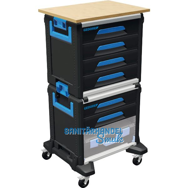 GEDORE Werkzeug-Mobil WorkMo 1110 WMW- 2 B2 m. Arbeitsplatte 526x396x1172 mm