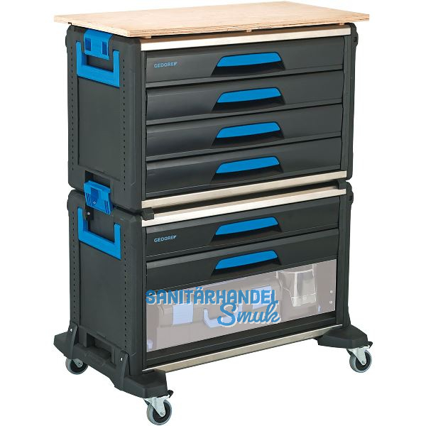 GEDORE Werkzeug-Mobil WorkMo 1110 WMW- 3 B3 m. Arbeitsplatte 789x396x1172 mm