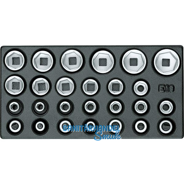 GEDORE Satz Steckschl�ssel-Eins�tze 1/2" 1500 ES-19 IS in 1/3 ES-Modul 26-teilig