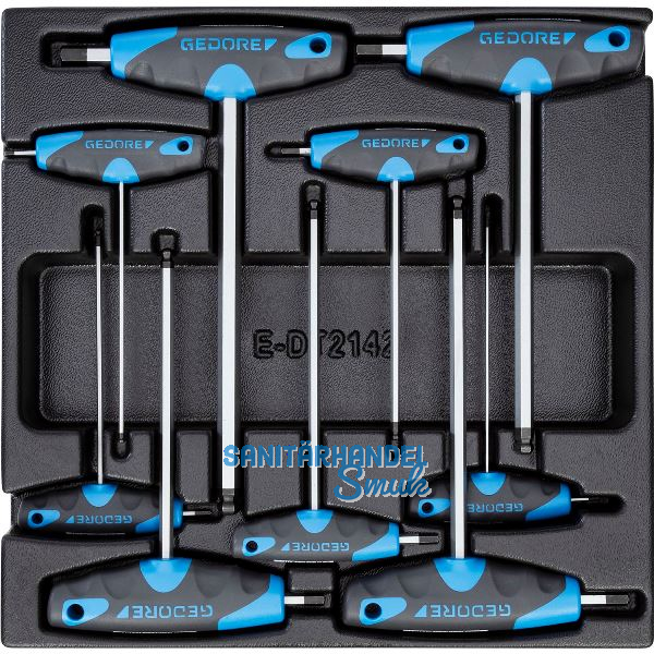 GEDORE Winkelschraubendreher-Satz 1500 ES-DT 2142 in 2/3 ES-Modul 9-teilig