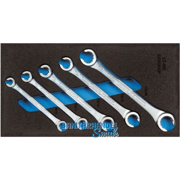 GEDORE Doppelringschl�ssel-Satz offen 1500 CT1-400 in 1/3 CT-Modul 5-teilig