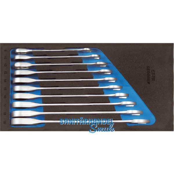 GEDORE Maulschl�ssel/Ringratsche-Satz 1500 CT1-7 R in 1/3 CT-Modul 10-teilig