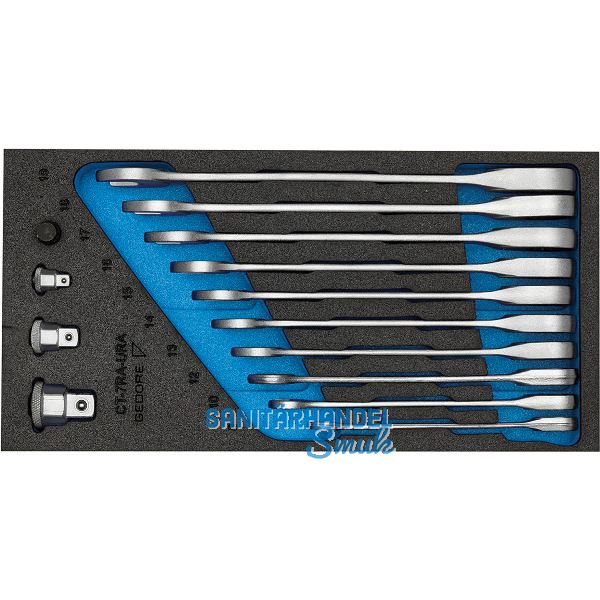 GEDORE Maulschl�ssel/Ringratsche-Satz 1500 CT1-7 RA in 1/3 CT-Modul 14-teilig