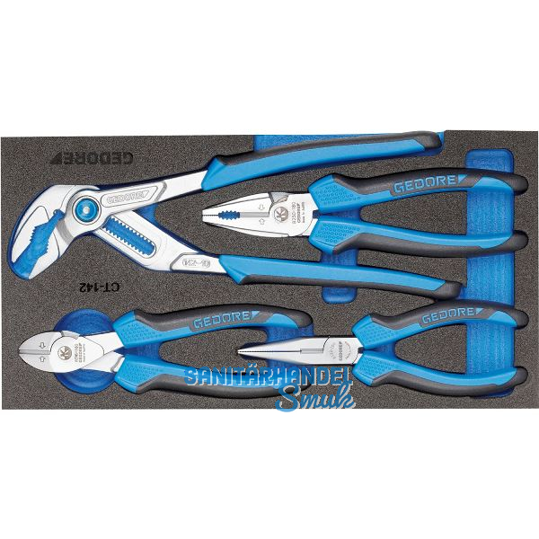 GEDORE Zangen-Sortiment 1500 CT1-145 in 1/3 CT-Modul 4-teilig