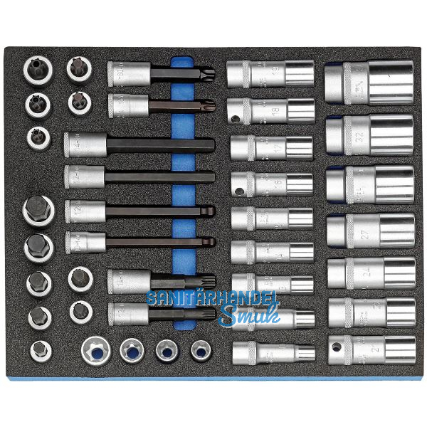 GEDORE Steckschl�ssel-Satz 1/2" 2005 CT2-D 19 L in 2/4 CT-Modul 40-teilig