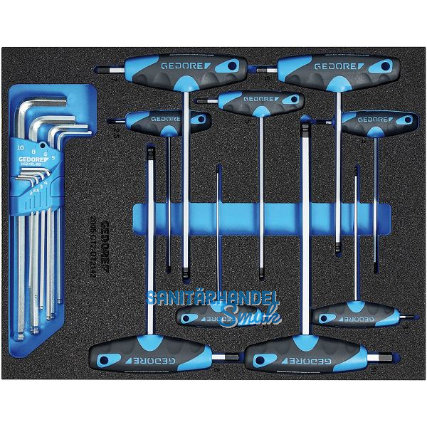 GEDORE Winkelschraubendreher-Satz 2005 CT2-DT 2142 in 2/4 CT-Modul 17-tlg