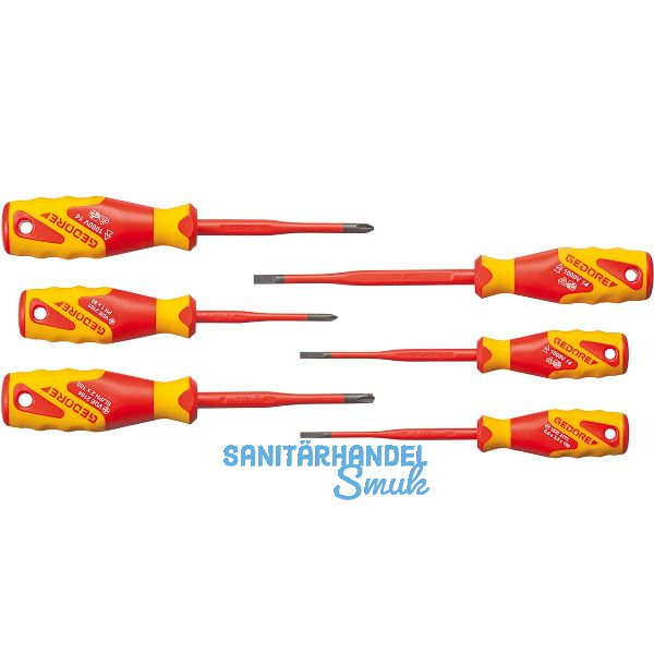 GEDORE VDE-Schraubendreher-Satz SlimDrive 2162-2172 PM-06 Schlitz/PH/SL 6-teilig