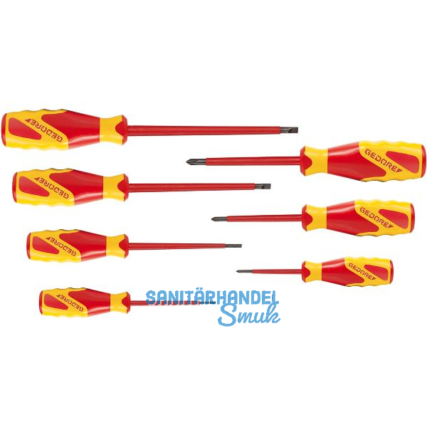 GEDORE VDE-Schraubendreher-Satz 2170-2160 PH-077 Schlitz/Phillips 7-teilig
