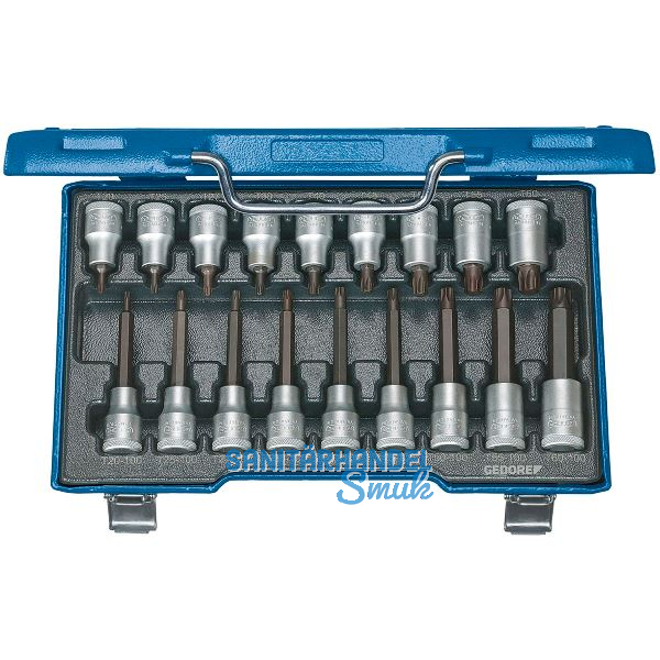 GEDORE Schraubendreher-Einsatz-Satz ITX19LKP 1/2" vierkant Torx� 18-teilig