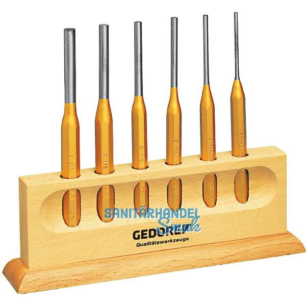GEDORE Splintentreiber-Satz lange Form 116L achtkant 6-teilig im PVC Halter