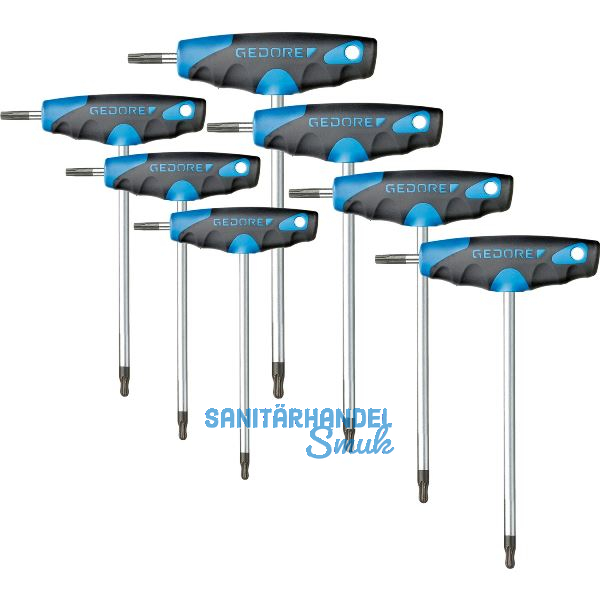 GEDORE Schraubendreher-Satz mit 2K-T-Griff+Kugelkopf DT2143 Torx� 7-teilig