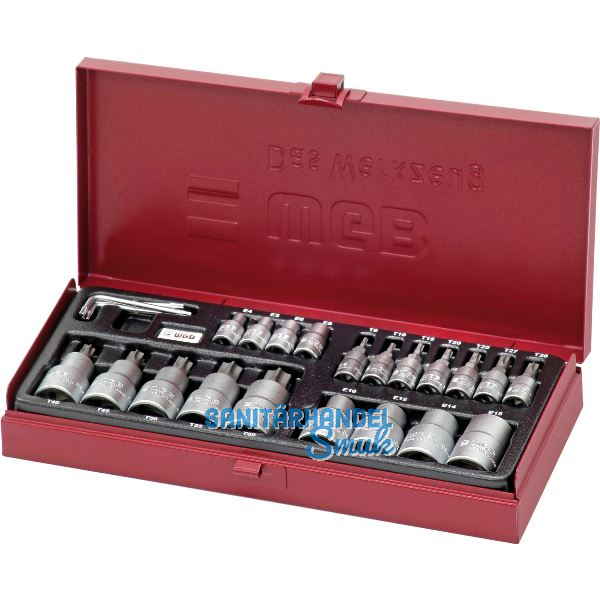 WGB Steckschl�ssel-Satz 3940 1/4" Torx� 23-teilig in Stahlblechkasten