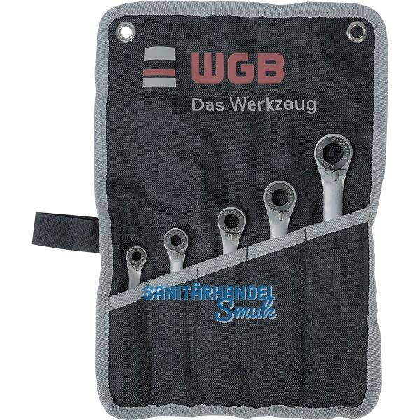 WGB Doppelring-Ratschenschl�sselsatz 295 RT/5 in Rolltasche 5-teilig