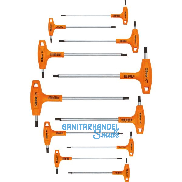 BETA Sechskant Stiftschl�sselsatz 96T/S11 mit Quergriff 2.0-10 mm 11-teilig
