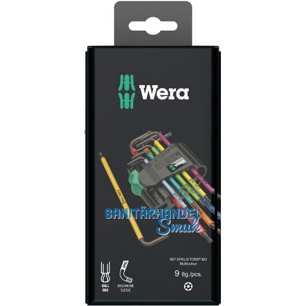 WERA Stiftschl�ssel-Satz 967/9 Torx� TX BO 1 SB lang Multicolour 9-teilig