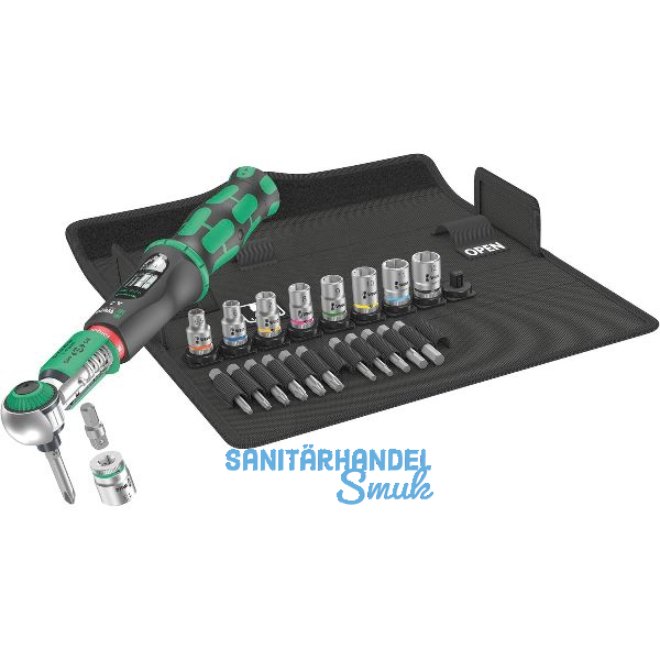 WERA Drehmomentschl�ssel Safe-Torque A2 Set 1 1/4" sechskant 2-12 Nm 23-teilig