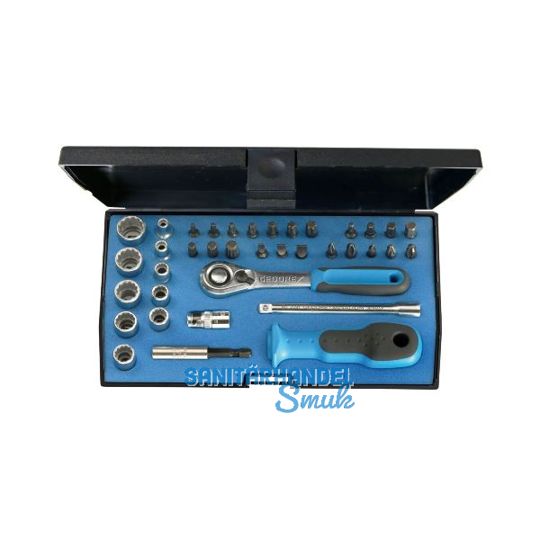 GEDORE Steckschl�ssel-Satz D20KMU 1/4"vierkant mit Umschaltknarre 37-teilig