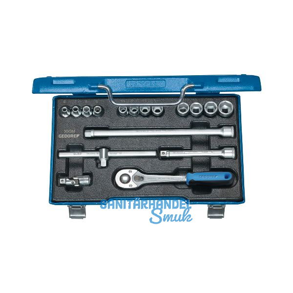 GEDORE Steckschl�ssel-Satz 30GMU-10 3/8"vierkant mit Umschaltknarre 17-teilig