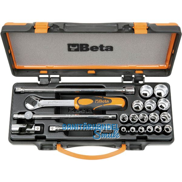 BETA Steckschl�ssel-Satz 910A/C16 3/8"vierkant mit Umschaltknarre 21-teilig