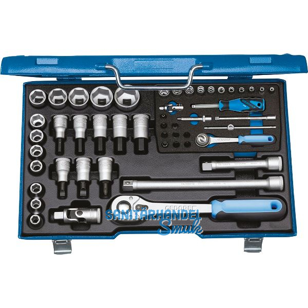 GEDORE Steckschl�ssel-Satz 19V20U-10 1/4"+1/2"vierkant mit Umschaltknarre 50-tlg