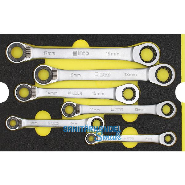 WGB Moflex Modul M Doppelring-Ratschenschl�ssel mit Stopring 6160 6-teilig