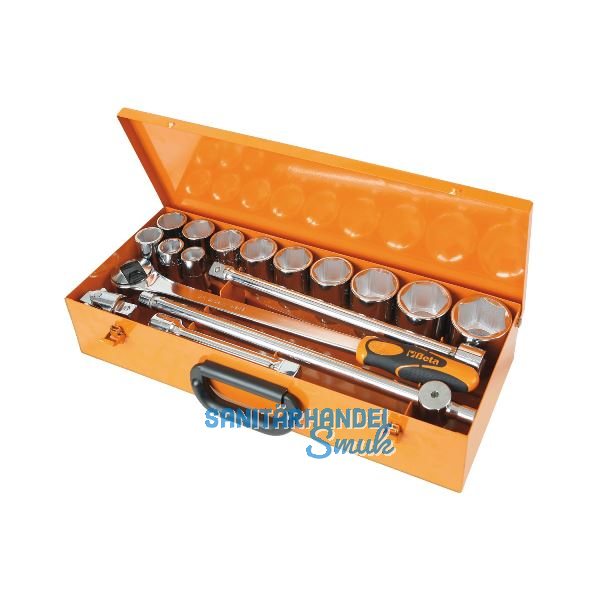 BETA Steckschl�ssel-Satz 928A/C9SN 3/4"vierkant mit Umschaltknarre 17-teilig