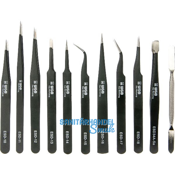 WGB Pinzettenset ESD 12-teilig
