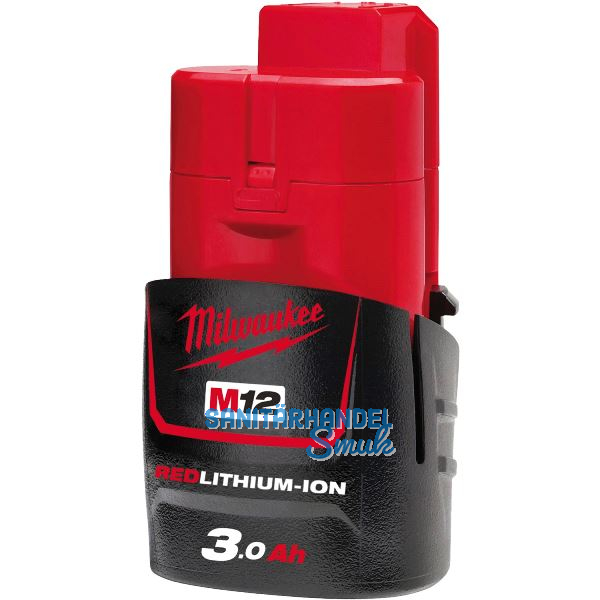 MILWAUKEE Akku / Ersatzakku M12 B3 12 Volt / 3,0 Ah Red Li-Ion