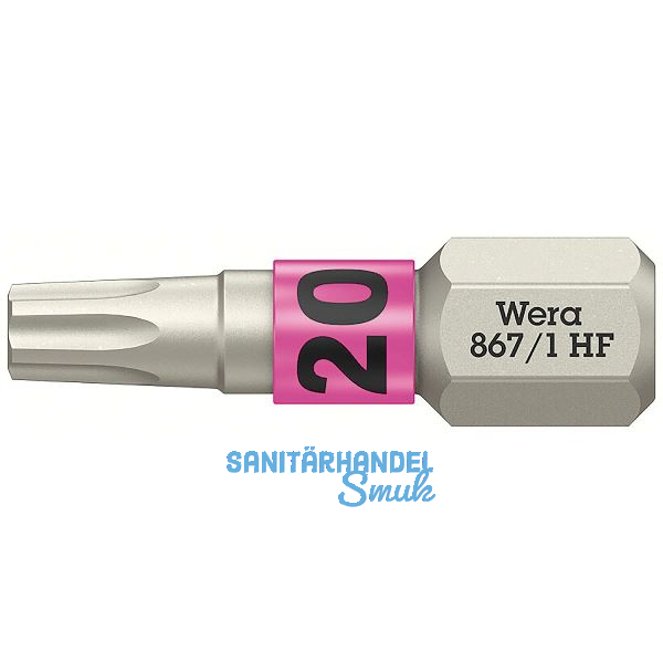 WERA Bit-Einsatz 867/1 HF 1/4" sechskant TX 20/25 mm Torx�