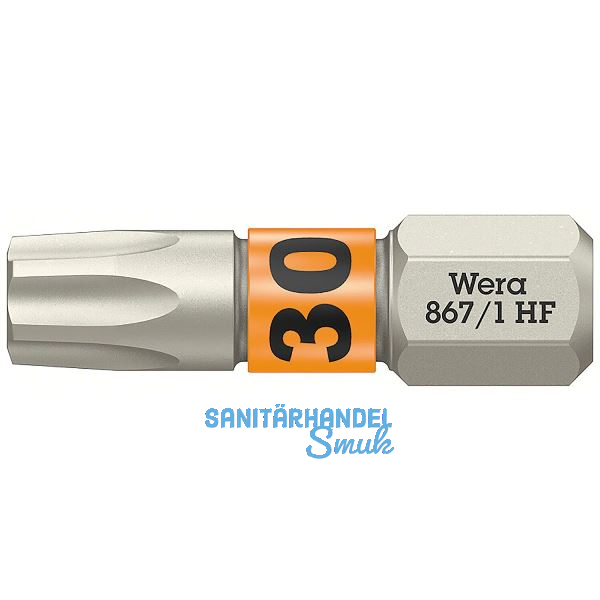 WERA Bit-Einsatz 867/1 HF 1/4" sechskant TX 30/25 mm Torx�