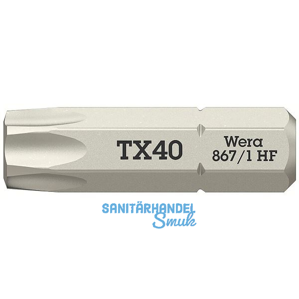 WERA Bit-Einsatz 867/1 HF 1/4" sechskant TX 40/25 mm Torx�