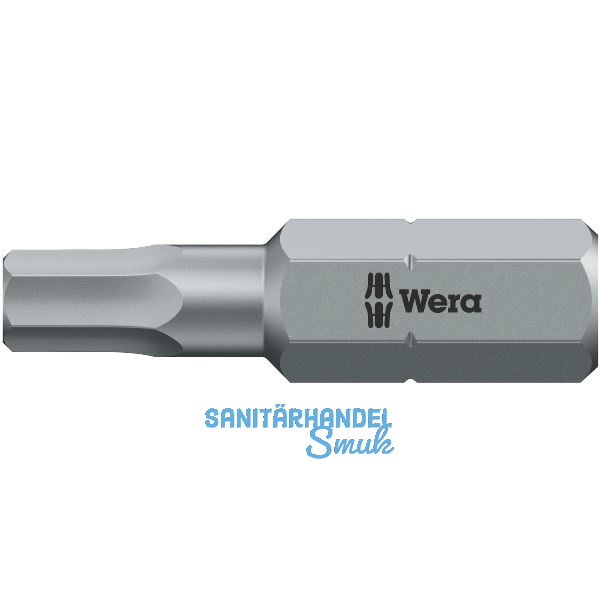 WERA Bit-Einsatz 840/1Z 1/4"sechskant 2.5/25 mm Innensechskant