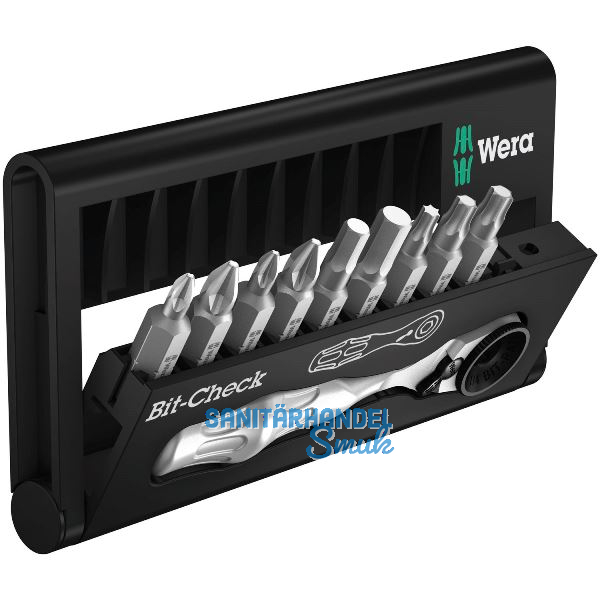 WERA Bit Satz Zyklop Mini 1 Bit Ratsche Phillips/Pozidriv/Torx�/Sechskant 10-tlg