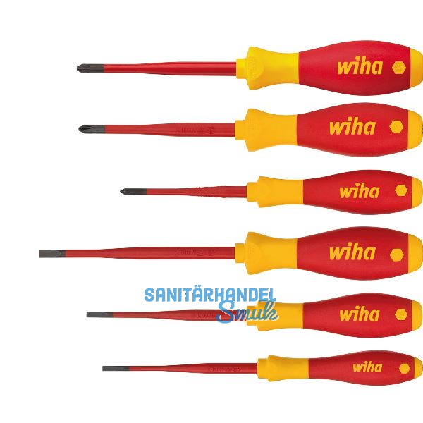 WIHA Schraubendreher Set SoftFinish VDE Phillips/Schlitz/PZ 6-tlg.