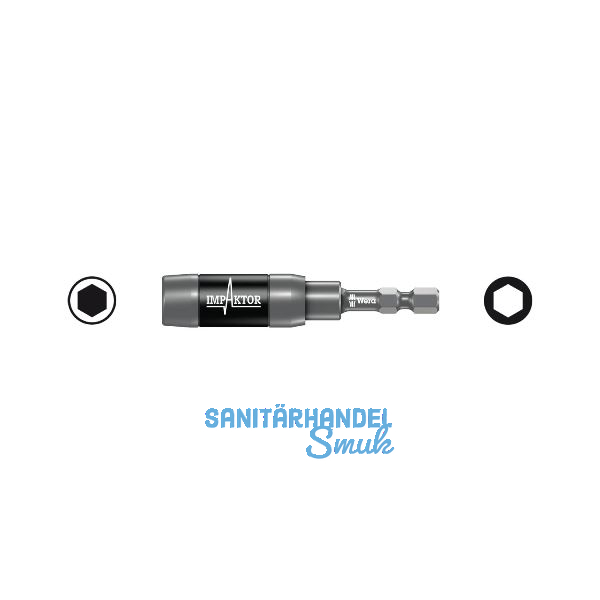 WERA Universal Bithalter Impaktor 897/4IMP R mit Ringmagnet 1/4" sechskant 75mm