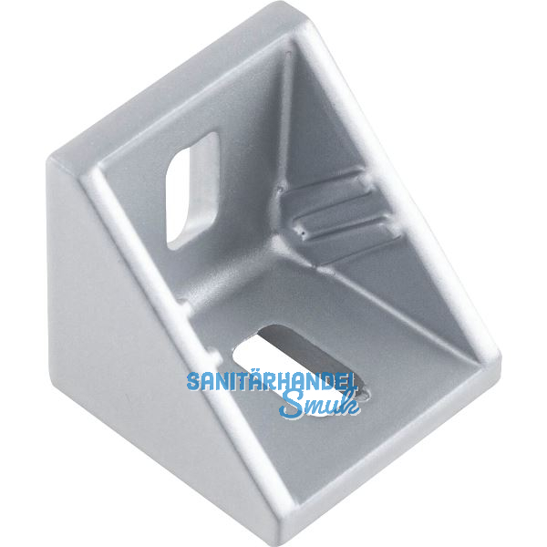 FATH Zinkwinkel 30 x 30 mm pulverbeschichtet alufarbig Nut 6