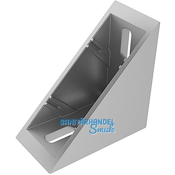 FATH Zinkwinkel 40 x 80 mm pulverbeschichtet alufarbig flach Nut 8