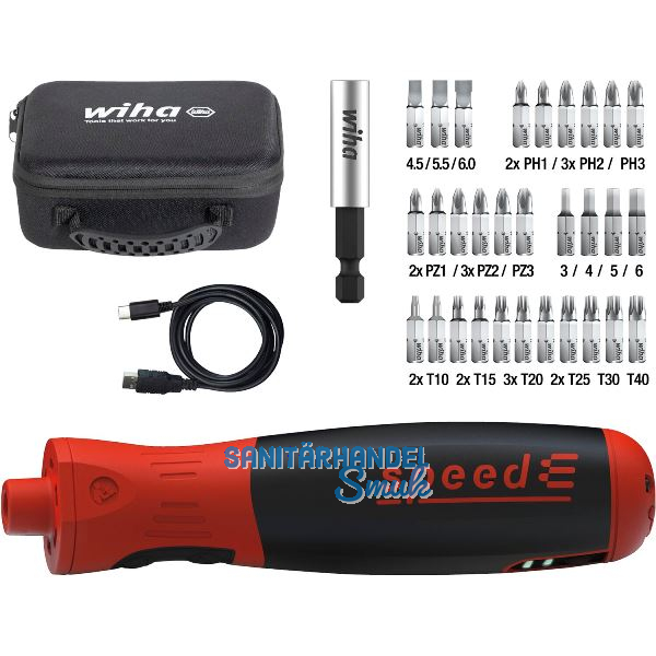 WIHA E-Schraubendreher Set Pocket Drive Schlitz/Phillips/PZ/Torx/6-kant 35-tlg