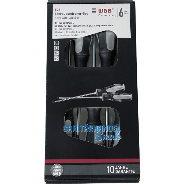 WGB Schraubendreher-Satz Schlitz/Phillips 6-teilig