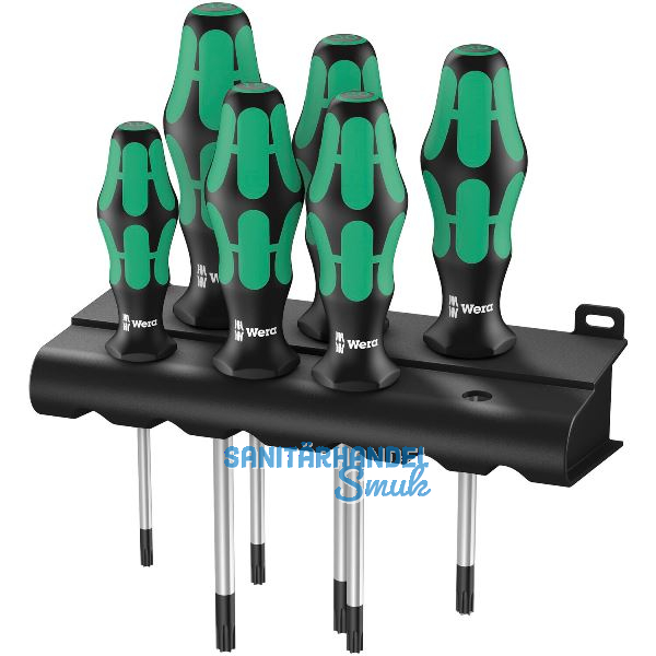 WERA Schraubendreher-Satz 367/6 BO Torx� mit Bohrung 6-teilig