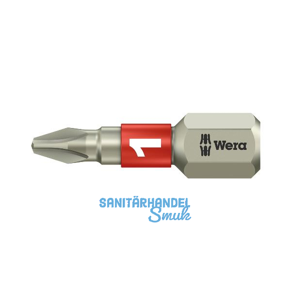 WERA Bit-Einsatz Edelstahl 3851/1TS 1/4"sechskant PH 1/25 mm Phillips